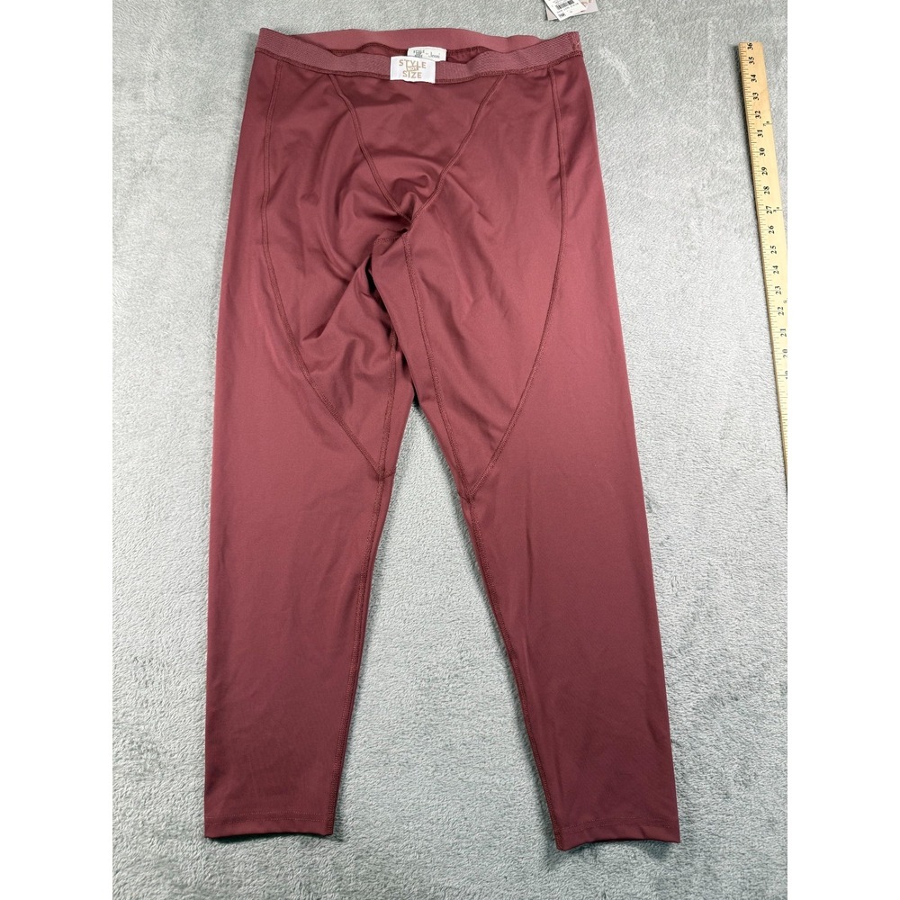 NWT Style Not Size Jenni Intimates Plus Size Women's Solid Leggings Plum Size XL